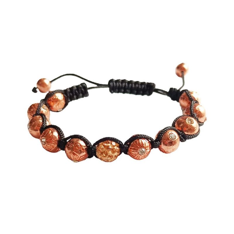 Fashion, accesorii si bijuterii - Femei - Bijuterii femei - Bratari femei - Bratara cu pietre Hematit si Charm,  Maro, BR69 - Infinity.ro