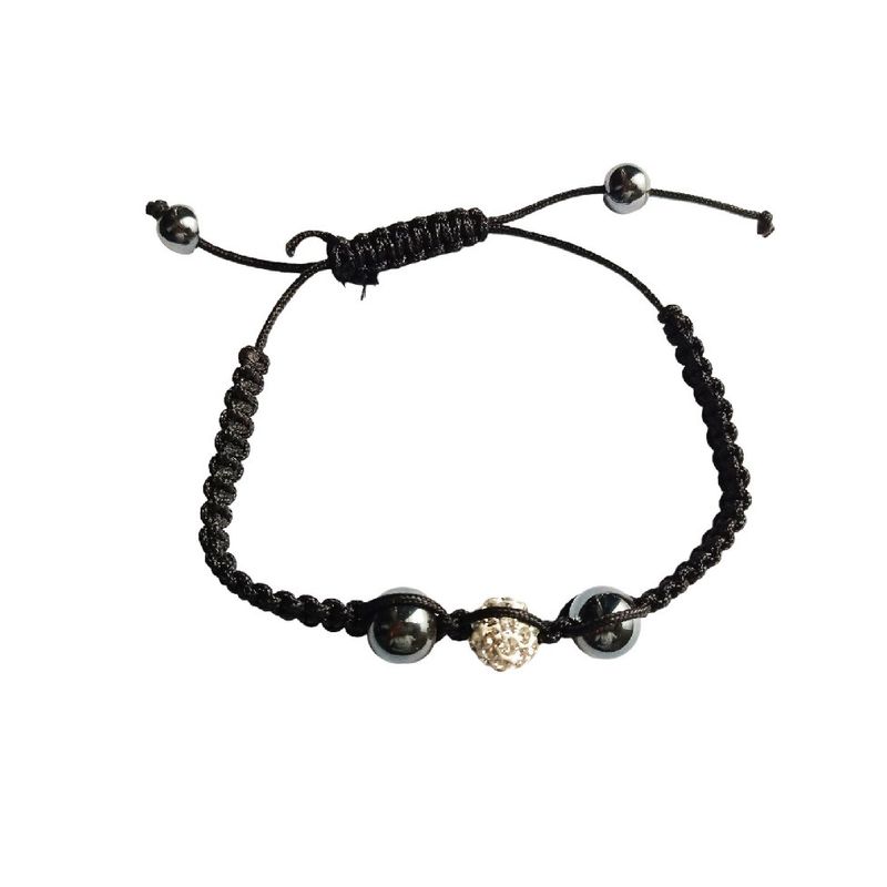 Fashion, accesorii si bijuterii - Femei - Bijuterii femei - Bratari femei - Bratara cu pietre Hematit si Charm,  Negru, BR62 - Infinity.ro