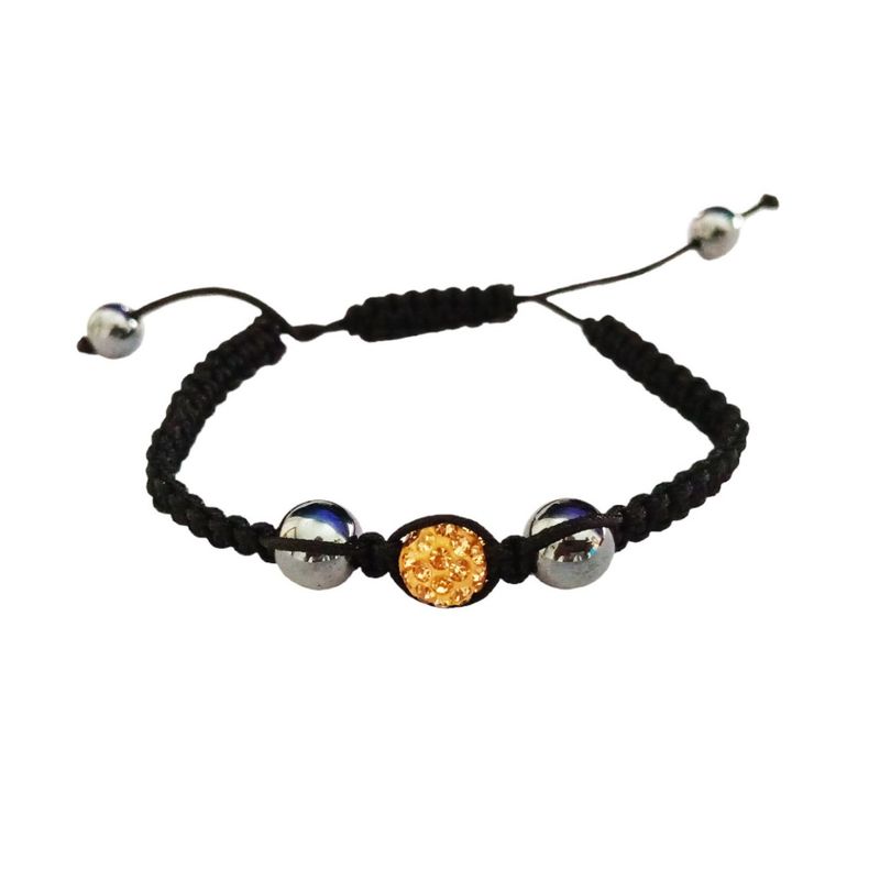 Fashion, accesorii si bijuterii - Femei - Bijuterii femei - Bratari femei - Bratara cu pietre Hematit si Charm,  Negru, BR63 - Infinity.ro