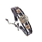 Fashion, accesorii si bijuterii - Femei - Bijuterii femei - Bratari femei - Bratara din piele ecologica, Zodiac Scorpion, Negru, BR54 - Infinity.ro