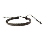 Fashion, accesorii si bijuterii - Femei - Bijuterii femei - Bratari femei - Bratara din piele ecologica, Model impletit, Negru, BR27 - Infinity.ro