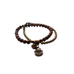 Fashion, accesorii si bijuterii - Femei - Bijuterii femei - Bratari femei - Bratara cu margele din lemn, Pisica norocoasa Maneki Neko, A4B108 - Infinity.ro