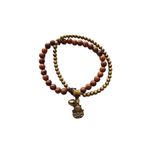 Fashion, accesorii si bijuterii - Femei - Bijuterii femei - Bratari femei - Bratara cu margele din lemn, Pisica norocoasa Maneki Neko, A4B108 - Infinity.ro