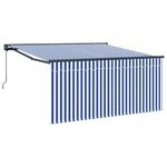 Casa si Gradina - Gradina si terasa - Umbrele si pavilioane - Pavilioane - Cortina Retractabila Dungi Albastre si Albe mare - Infinity.ro