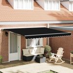 Casa si Gradina - Gradina si terasa - Umbrele si pavilioane - Pavilioane - Cortina Retractabila Negru 400x300 cm Aluminiu si poliester - Infinity.ro