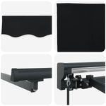 Casa si Gradina - Gradina si terasa - Umbrele si pavilioane - Pavilioane - Cortina Retractabila Negru 400x300 cm Aluminiu si poliester - Infinity.ro