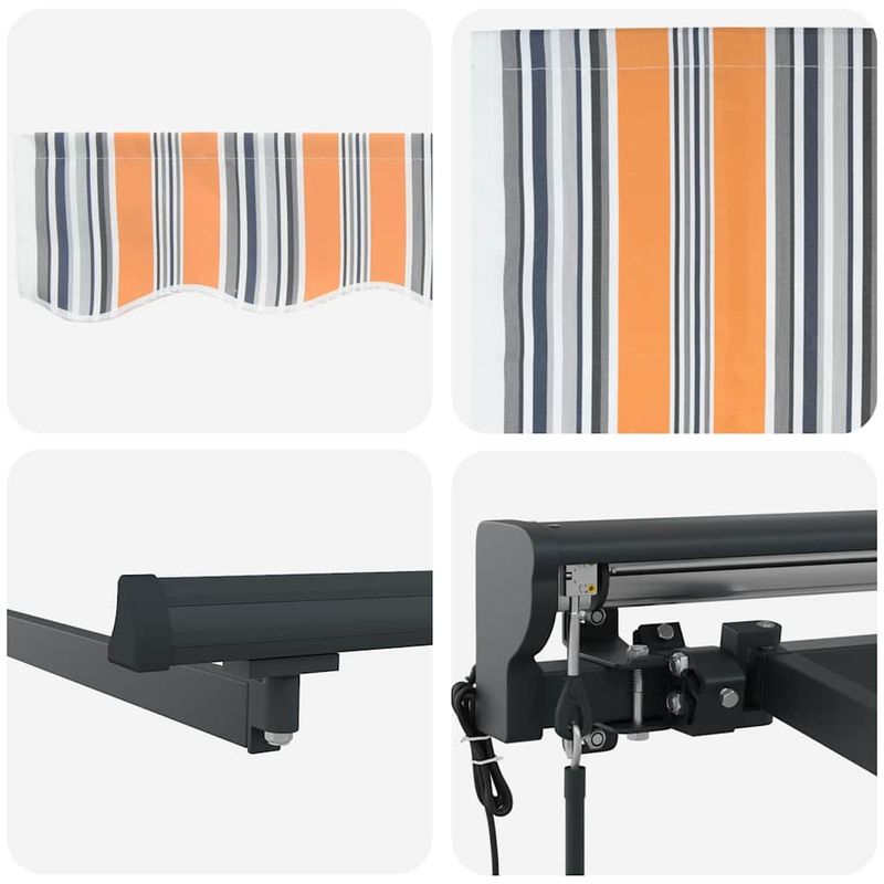 Casa si Gradina - Gradina si terasa - Umbrele si pavilioane - Pavilioane - Cortina Retractabila Manual Albastru Marin 350x250 cm - Infinity.ro