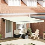 Casa si Gradina - Gradina si terasa - Umbrele si pavilioane - Pavilioane - Cortina Retractabila Crem 400x300 cm Poliester si Aluminiu - Infinity.ro