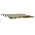 Casa si Gradina - Gradina si terasa - Umbrele si pavilioane - Pavilioane - Cortina Retractabila Manual Verde si galben 400x300 cm - Infinity.ro