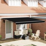 Casa si Gradina - Gradina si terasa - Umbrele si pavilioane - Pavilioane - Cortina Retractabila Manual Negru 400x300 cm - Infinity.ro
