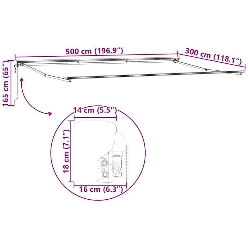 Casa si Gradina - Gradina si terasa - Umbrele si pavilioane - Pavilioane - Cortina Retractabila Manual Portocalie si maro 500x300 cm - Infinity.ro