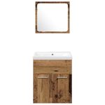 Casa si Gradina - Mobilier - Seturi de mobilier - Seturi baie - Set Mobilier Baie 4 Piese Lemn Vechi Inginerat - Infinity.ro