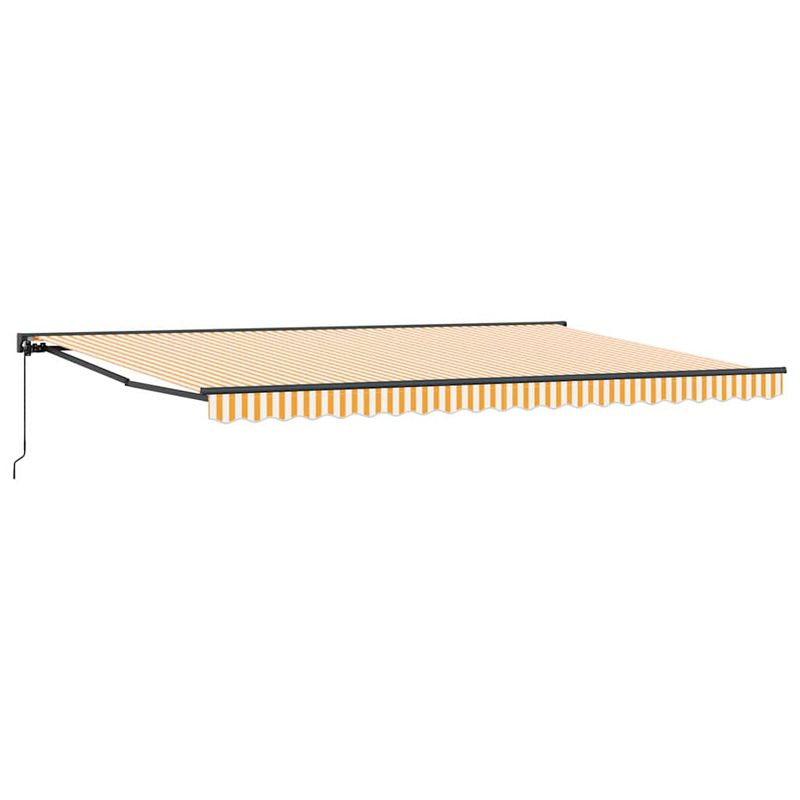 Casa si Gradina - Gradina si terasa - Umbrele si pavilioane - Pavilioane - Cortina Retractabila Manual Portocalie si alba 500x300 cm - Infinity.ro