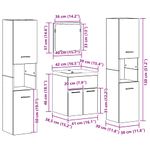 Casa si Gradina - Mobilier - Seturi de mobilier - Seturi baie - Set Mobilier Baie 4 Piese Lemn Vechi Inginerat - Infinity.ro