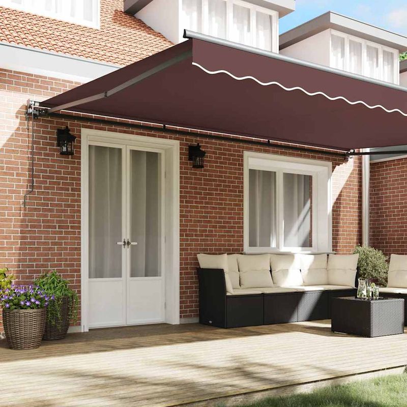Casa si Gradina - Gradina si terasa - Umbrele si pavilioane - Pavilioane - Cortina Retractabila Manual Maro 500x300 cm - Infinity.ro