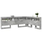 Casa si Gradina - Mobilier - Paturi si accesorii - Accesorii paturi - Tablie de pat cu LED, gri inchis, 90x5x118/128 cm, catifea - Infinity.ro