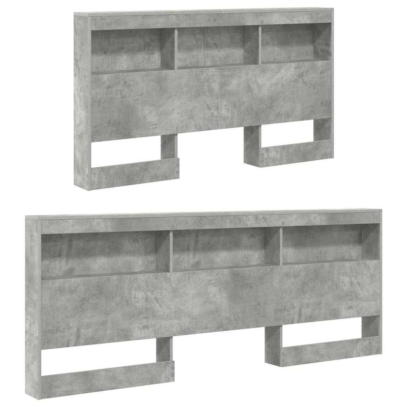Casa si Gradina - Mobilier - Paturi si accesorii - Accesorii paturi - Tablie de pat cu LED, gri inchis, 90x5x118/128 cm, catifea - Infinity.ro