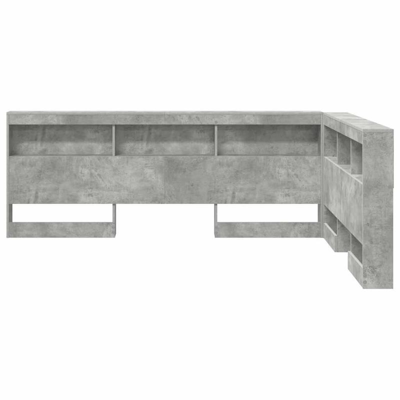 Casa si Gradina - Mobilier - Paturi si accesorii - Accesorii paturi - Tablie de pat cu LED, gri inchis, 90x5x118/128 cm, catifea - Infinity.ro