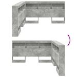 Casa si Gradina - Mobilier - Paturi si accesorii - Accesorii paturi - Tablie de pat cu LED, gri inchis, 90x5x118/128 cm, catifea - Infinity.ro