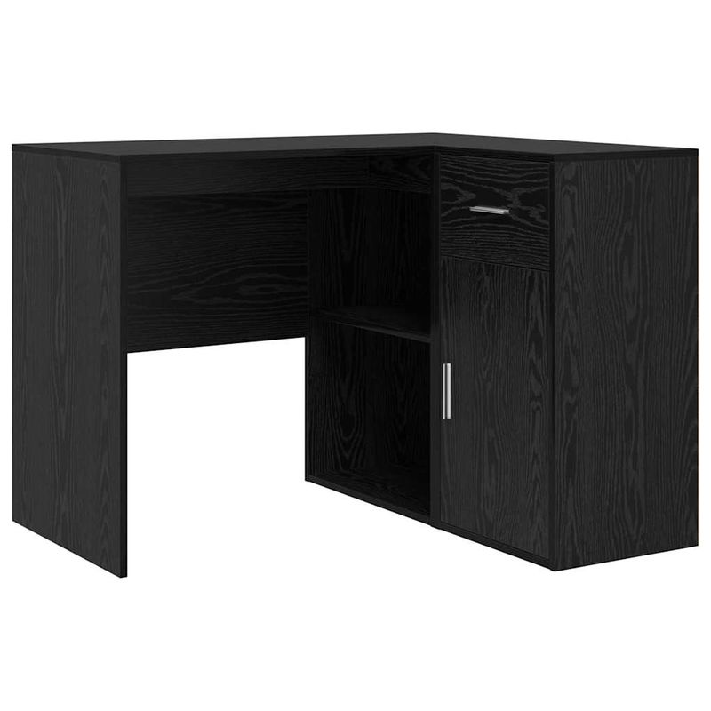 Casa si Gradina - Mobilier - Mese si birouri - Birouri - Birou de colt Stejar Negru 102x88x75 cm Lemn ingineresc - Infinity.ro