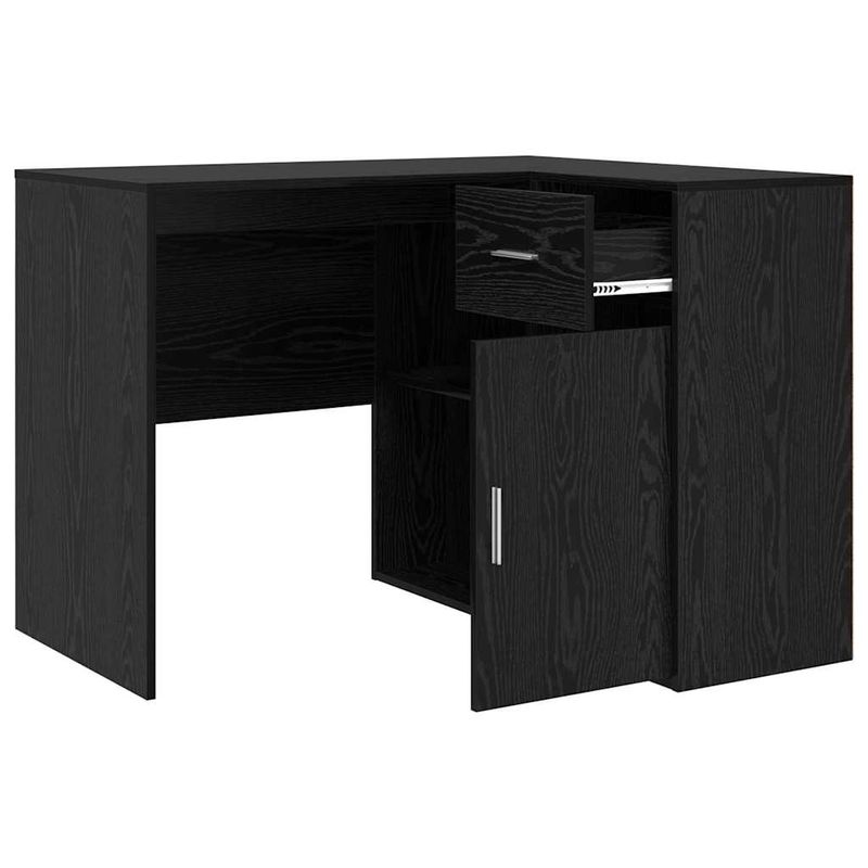 Casa si Gradina - Mobilier - Mese si birouri - Birouri - Birou de colt Stejar Negru 102x88x75 cm Lemn ingineresc - Infinity.ro