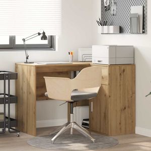 birou coltar de stejar artizanal 102x88x75 cm din lemn aglomerat
