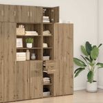 Casa si Gradina - Mobilier - Comode si corpuri - Comode - Cabinet de Stocare Subtire Stejar Artisan 30x42.5x225 cm Lemn Prelucrat - Infinity.ro