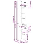 Casa si Gradina - Mobilier - Comode si corpuri - Comode - Cabinet de Stocare Subtire Stejar Artisan 30x42.5x225 cm Lemn Prelucrat - Infinity.ro