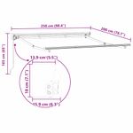 Casa si Gradina - Gradina si terasa - Umbrele si pavilioane - Pavilioane - Cortina Retractabila Manual Antracit si Alb 250x200 cm - Infinity.ro
