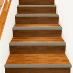 Casa si Gradina - Constructii - Scari si accesorii interioare - Scari lemn - Tavita pentru trepte 10 pcs Sampanie 67 cm Aluminiu - Infinity.ro