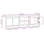 Casa si Gradina - Mobilier - Comode si corpuri - Comode - Cabinet TV cu lumini cu banda LED cu depozitare cu usa Negru 182 x 34 x 50 cm - Infinity.ro