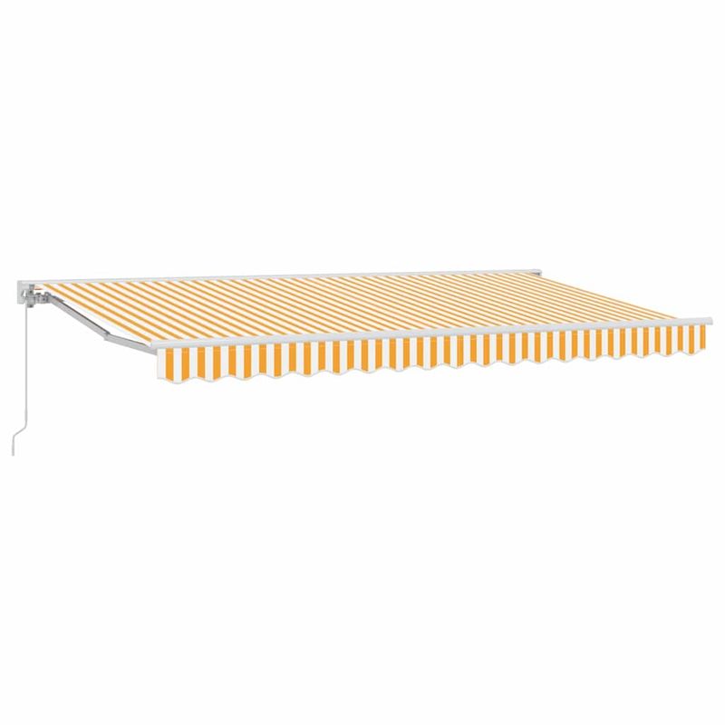 Casa si Gradina - Gradina si terasa - Umbrele si pavilioane - Pavilioane - Cortina Retractabila Manual Galben si alb 350x200 cm - Infinity.ro