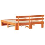 Casa si Gradina - Mobilier - Paturi si accesorii - Paturi - Cadru de pat cu headboard Maro 200 x 200 cm Lemn masiv de pin - Infinity.ro