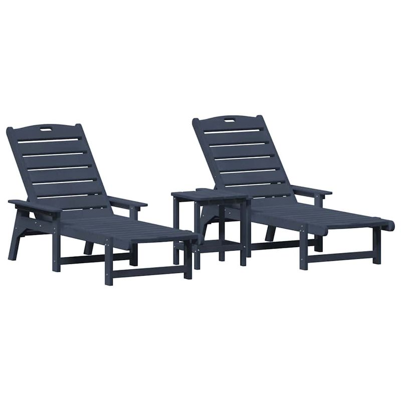 Casa si Gradina - Gradina si terasa - Mobilier exterior - Seturi mobila gradina - Set Lounge 3 Piese  Bleumarin HDPE - Infinity.ro
