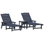Casa si Gradina - Gradina si terasa - Mobilier exterior - Seturi mobila gradina - Set Lounge 3 Piese  Bleumarin HDPE - Infinity.ro