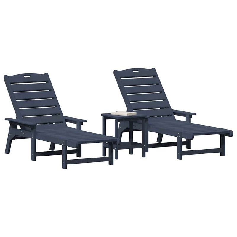 Casa si Gradina - Gradina si terasa - Mobilier exterior - Seturi mobila gradina - Set Lounge 3 Piese  Bleumarin HDPE - Infinity.ro