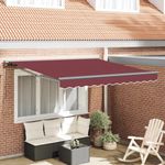 Casa si Gradina - Gradina si terasa - Umbrele si pavilioane - Pavilioane - Cortina Retractabila Manual Rosu Burgund 300x250 cm Poliester - Infinity.ro