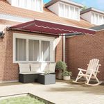 Casa si Gradina - Gradina si terasa - Umbrele si pavilioane - Pavilioane - Cortina Retractabila Manual Rosu Burgund 300x250 cm Poliester - Infinity.ro