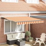 Casa si Gradina - Gradina si terasa - Umbrele si pavilioane - Pavilioane - Cortina Retractabila Manual Galben si portocalie 300x250 cm - Infinity.ro