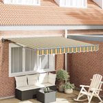 Casa si Gradina - Gradina si terasa - Umbrele si pavilioane - Pavilioane - Cortina Retractabila Manual Verde si galben 300x250 cm Tesatura - Infinity.ro