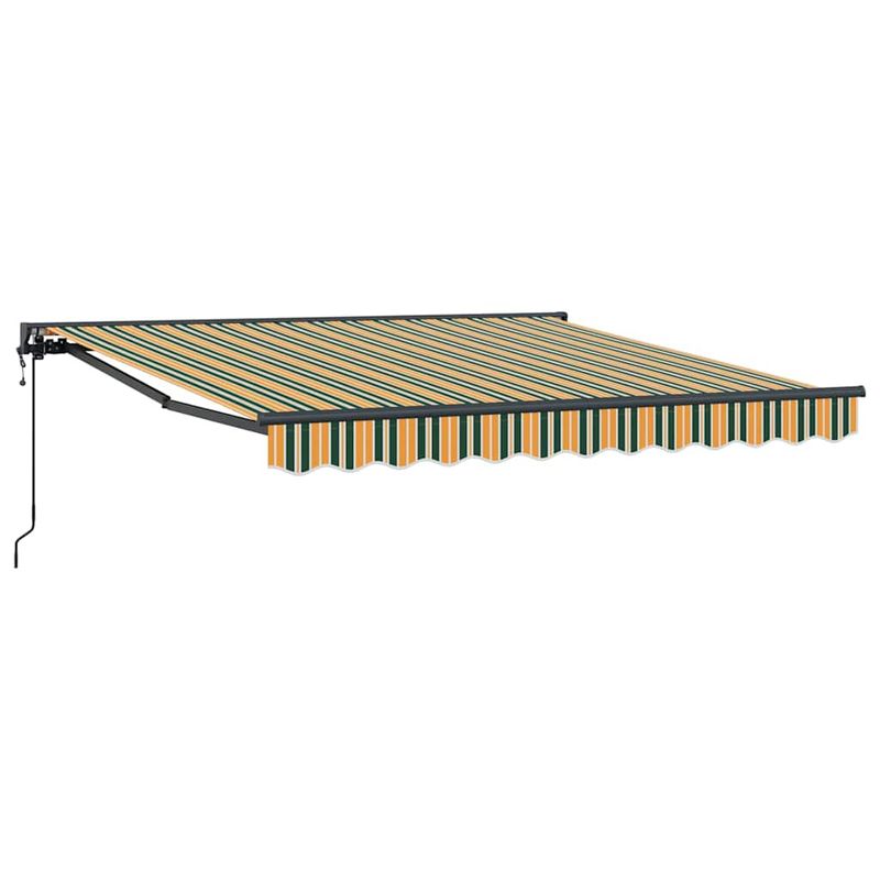 Casa si Gradina - Gradina si terasa - Umbrele si pavilioane - Pavilioane - Cortina Retractabila Manual Verde si galben 300x250 cm Tesatura - Infinity.ro