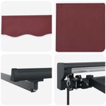 Casa si Gradina - Gradina si terasa - Umbrele si pavilioane - Pavilioane - Cortina Retractabila Manual Rosu Burgund 350x250 cm - Infinity.ro