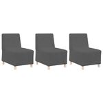 Casa si Gradina - Mobilier - Canapele si coltare - Canapele - Canapea Scaun 3 pcs Gri inchis 55 x 74 x 82 cm Tesatura de catifea - Infinity.ro