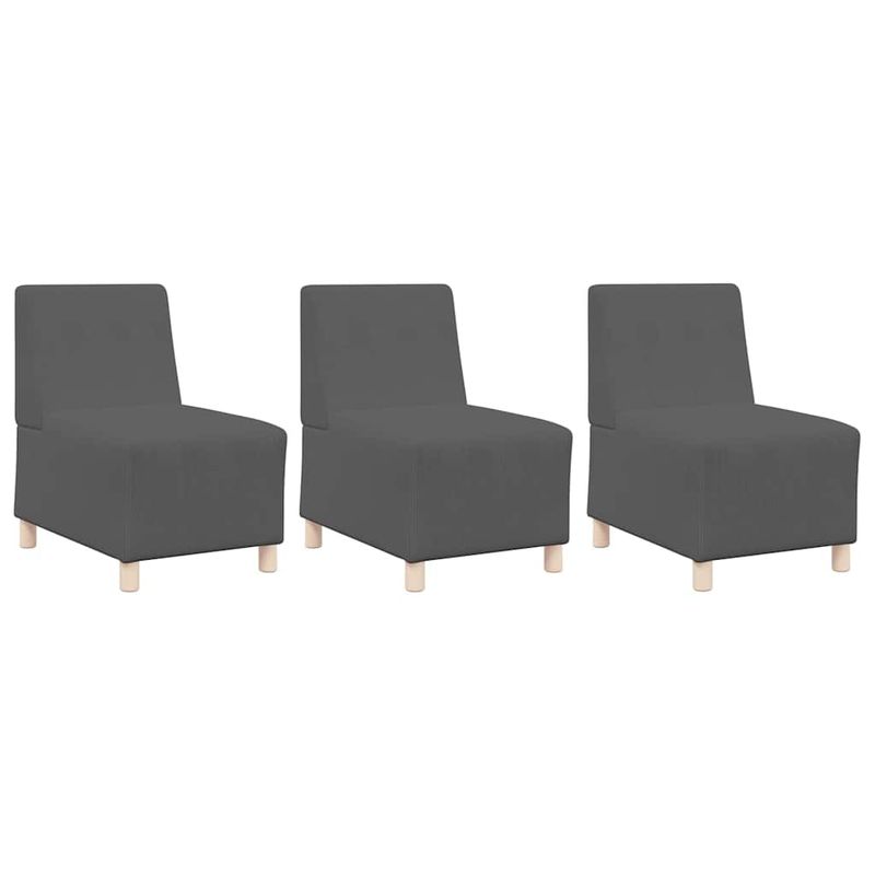 Casa si Gradina - Mobilier - Canapele si coltare - Canapele - Canapea Scaun 3 pcs Gri inchis 55 x 74 x 82 cm Tesatura de catifea - Infinity.ro