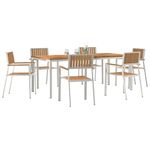 Casa si Gradina - Gradina si terasa - Mobilier exterior - Mese gradina - Set de Dining pentru Gradina  7 piese Lemn Solid de Tec - Infinity.ro