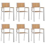 Casa si Gradina - Gradina si terasa - Mobilier exterior - Mese gradina - Set de Dining pentru Gradina  7 piese Lemn Solid de Tec - Infinity.ro