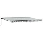 Casa si Gradina - Gradina si terasa - Umbrele si pavilioane - Pavilioane - Cortina Retractabila Manual Antracit si Alb 500x300 cm - Infinity.ro