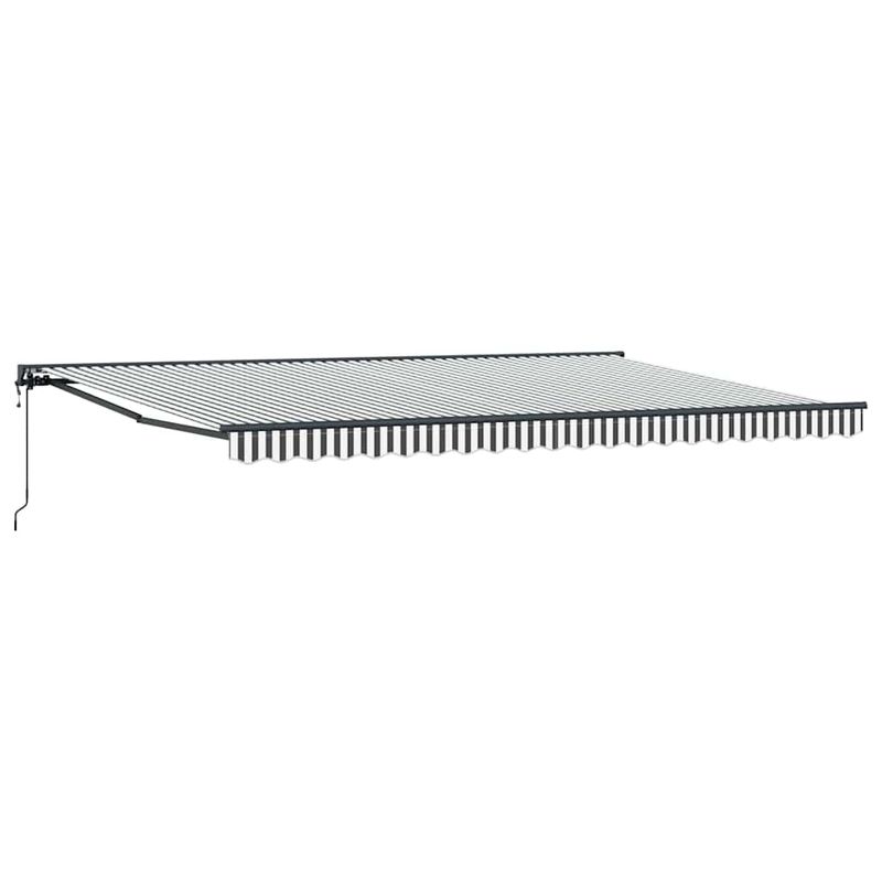 Casa si Gradina - Gradina si terasa - Umbrele si pavilioane - Pavilioane - Cortina Retractabila Manual Antracit si Alb 500x300 cm - Infinity.ro
