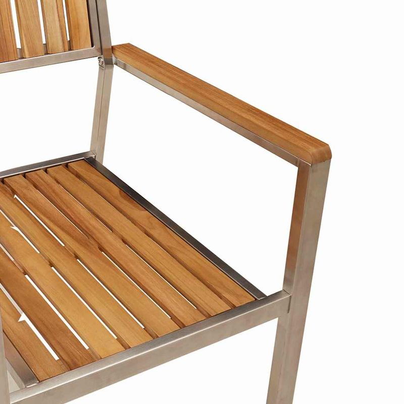 Casa si Gradina - Gradina si terasa - Mobilier exterior - Mese gradina - Set de Dining pentru Gradina  7 piese Lemn Solid de Tec - Infinity.ro