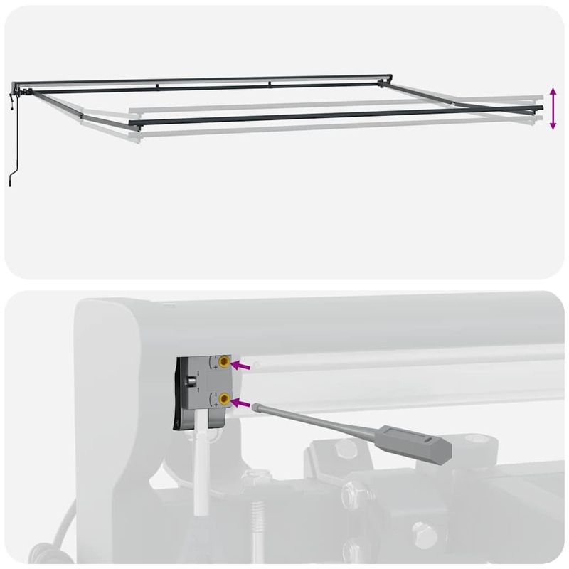 Casa si Gradina - Gradina si terasa - Umbrele si pavilioane - Pavilioane - Cortina Retractabila Manual Antracit si Alb 500x300 cm - Infinity.ro